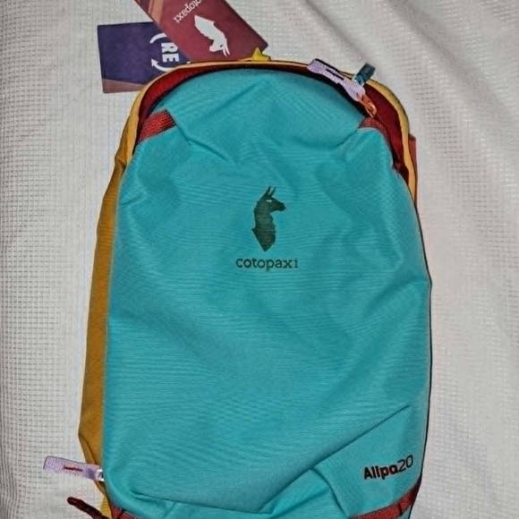 cotopaxi Handbags - Cotopaxi Allpa 20L Backpack in Turquoise and Yellow New With Tags